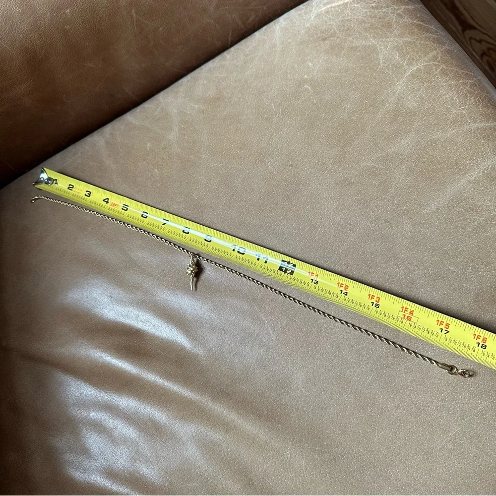 Gold plated stainless steel rope chain w shell charm vintage vibes shore coastal - Picture 14 of 14